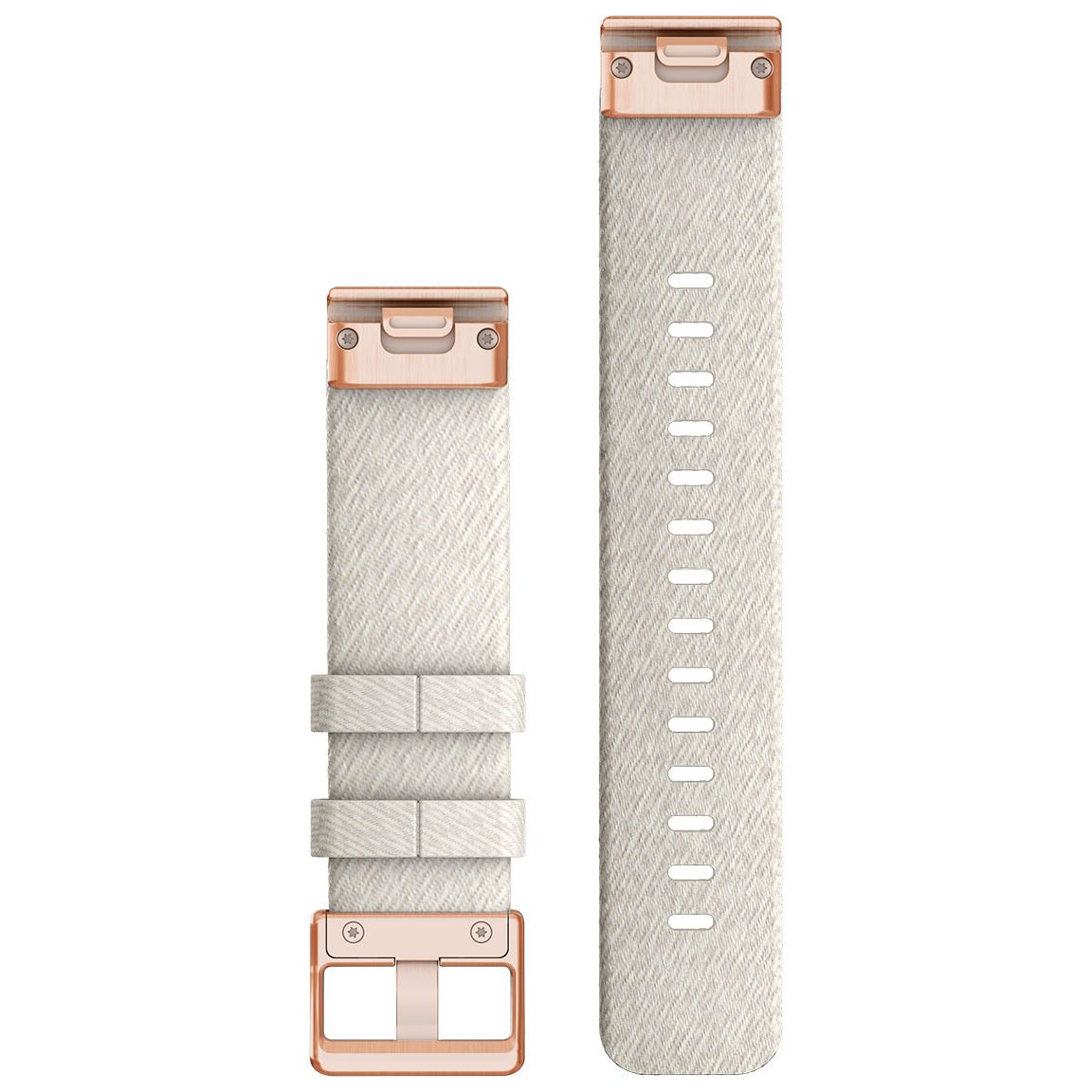 Garmin Quickfit Mm Cream Heathered Nylon Strap Rose Gold Hardware