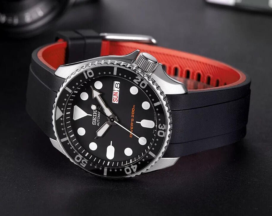 Seiko best sale skx007 gummiarmband