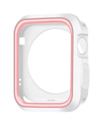 Övrigt Apple Watch silikon skydd skal vit/rosa - fyra olika storlekar