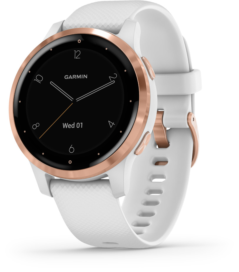 Garmin Vivoactive 4s white store with rose gold watch