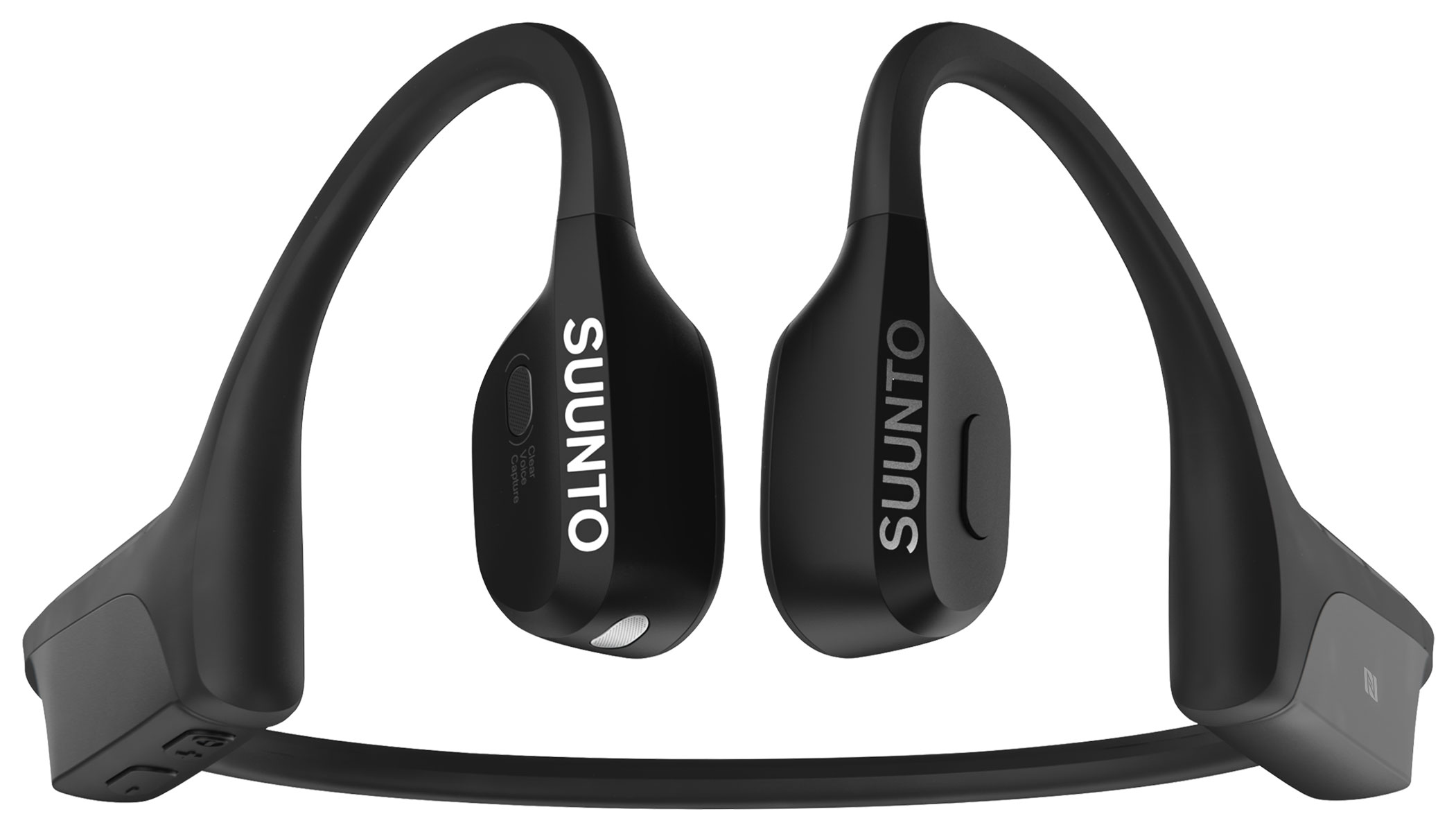 Suunto Wing Black Premium open-ear-hörlurar tillverkade för utomhusidrott